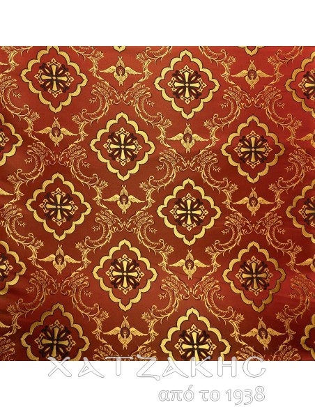 ΙΕΡΑΤΙΚΟ ΥΦΑΣΜΑ ΣΤΟΦΑ Α ΠΟΙΟΤΗΤΟΣ 180CM ΦΑΡΔΟΣ ΚΟΚΚΙΝΟ-ΧΡΥΣΟ