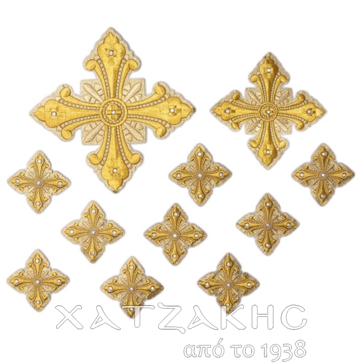 ΣΤΑΥΡΟΙ ΣΕΤ  ΧΡΥΣΟΚΕΝΤΗΤΟΙ ΓΙΑ ΑΜΦΙΑ
