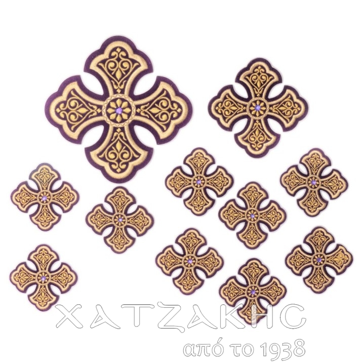 ΣΤΑΥΡΟΙ ΣΕΤ ΜΩΒ ΧΡΥΣΟΚΕΝΤΗΤΟΙ ΓΙΑ ΑΜΦΙΑ