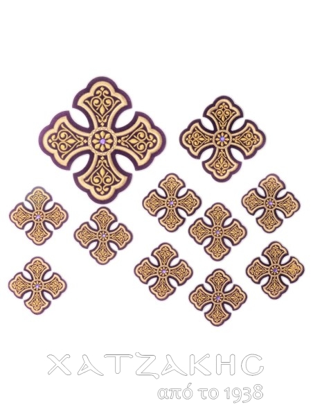 ΣΤΑΥΡΟΙ ΣΕΤ ΜΩΒ ΧΡΥΣΟΚΕΝΤΗΤΟΙ ΓΙΑ ΑΜΦΙΑ