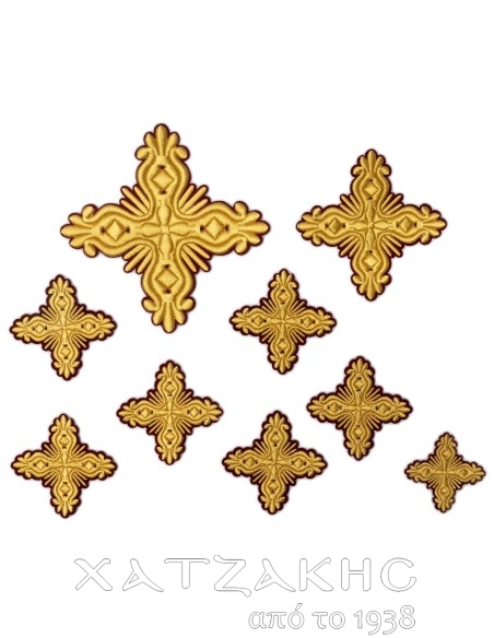 ΣΤΑΥΡΟΙ ΣΕΤ  ΒΥΣΣΥΝΙ ΧΡΥΣΟΚΕΝΤΗΤΟΙ ΓΙΑ ΑΜΦΙΑ