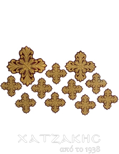 ΣΤΑΥΡΟΙ ΣΕΤ  ΧΕΙΡΟΠΟΙΗΤΟΙ ΧΡΥΣΟΚΕΝΤΗΤΟΙ ΓΙΑ ΑΜΦΙΑ