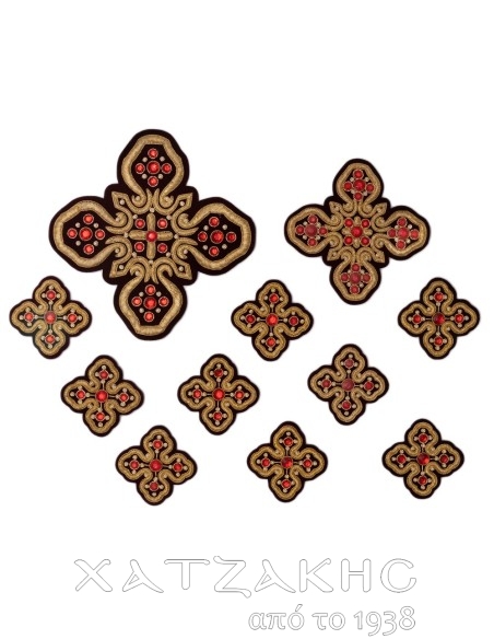 ΣΤΑΥΡΟΙ ΣΕΤ  ΧΕΙΡΟΠΟΙΗΤΟΙ ΧΡΥΣΟΚΕΝΤΗΤΟΙ ΓΙΑ ΑΜΦΙΑ