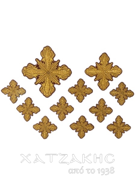 ΣΤΑΥΡΟΙ ΣΕΤ  ΧΕΙΡΟΠΟΙΗΤΟΙ ΧΡΥΣΟΚΕΝΤΗΤΟΙ ΓΙΑ ΑΜΦΙΑ