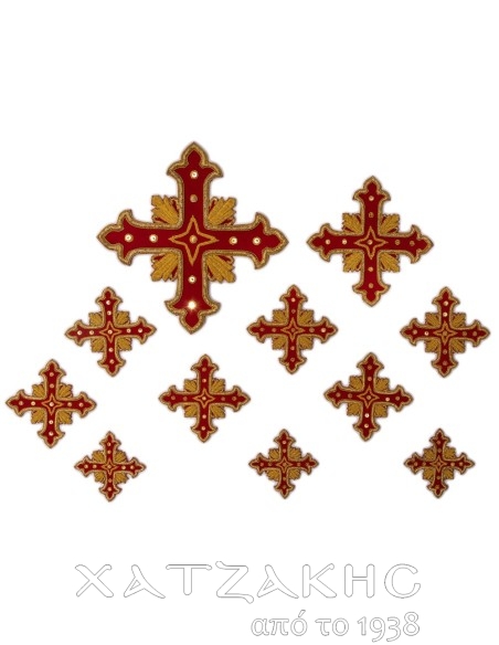 ΣΤΑΥΡΟΙ ΣΕΤ  ΧΕΙΡΟΠΟΙΗΤΟΙ ΧΡΥΣΟΚΕΝΤΗΤΟΙ ΓΙΑ ΑΜΦΙΑ