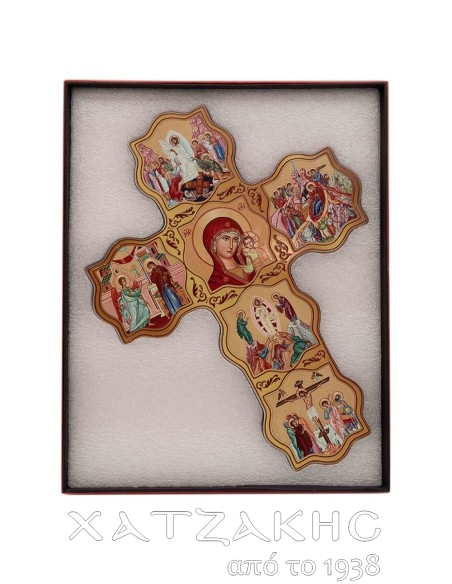 ΣΤΑΥΡΟΣ ΞΥΛΙΝΟΣ ΕΥΛΟΓΙΑΣ 30X22 CM