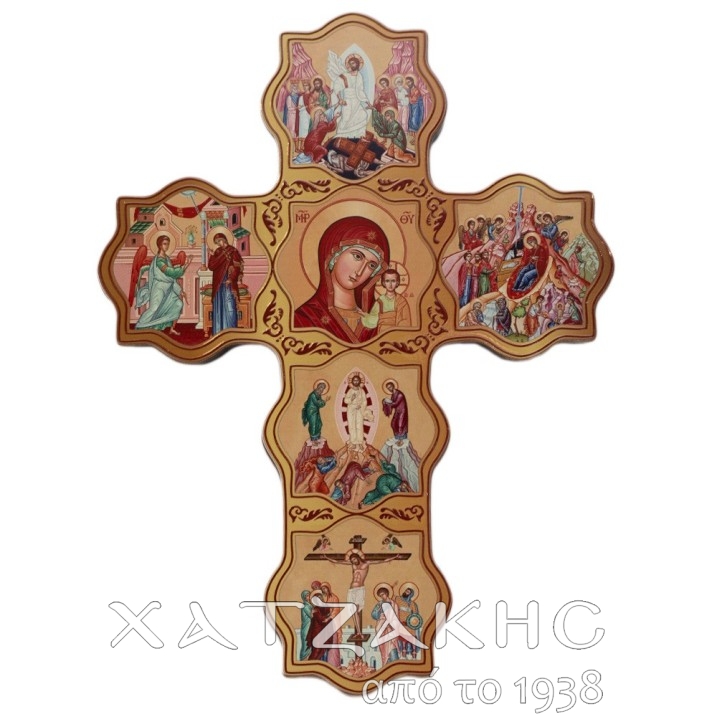 ΣΤΑΥΡΟΣ ΞΥΛΙΝΟΣ ΕΥΛΟΓΙΑΣ 30X22 CM