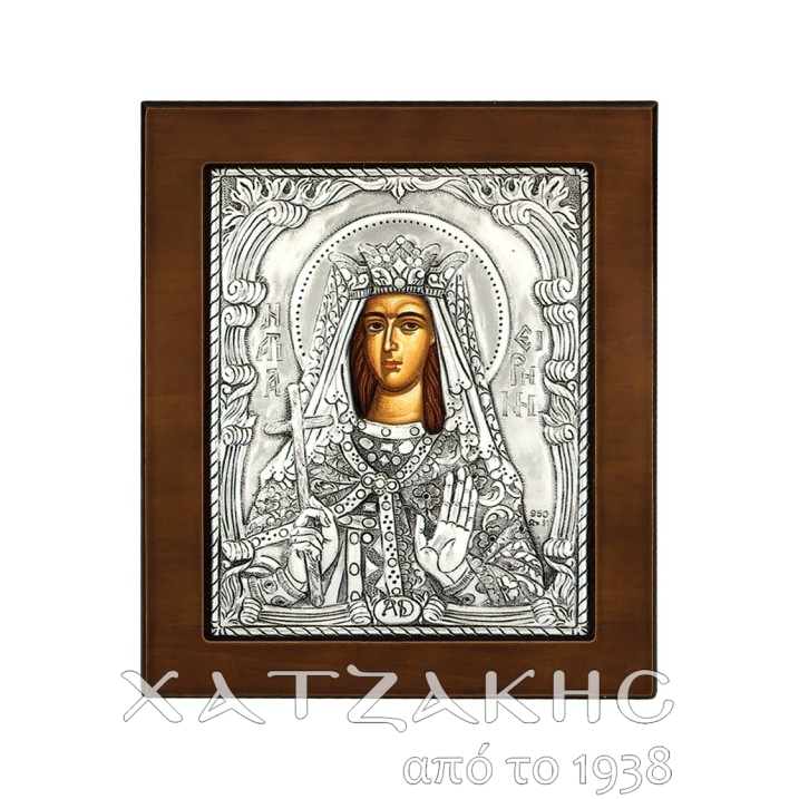 ΕΙΚΟΝΑ ΑΣΗΜΙ 925° ΑΓΙΑ ΕΙΡΗΝΗ 12 Χ 15
