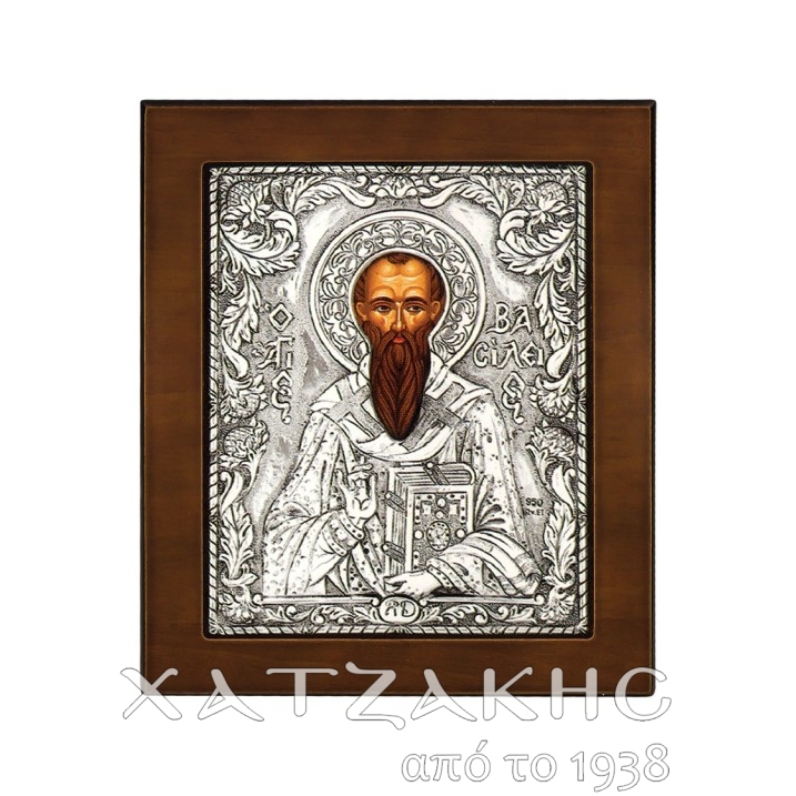 ΕΙΚΟΝΑ ΑΣΗΜΙ 925° ΑΓΙΟΣ ΒΑΣΙΛΕΙΟΣ 12...