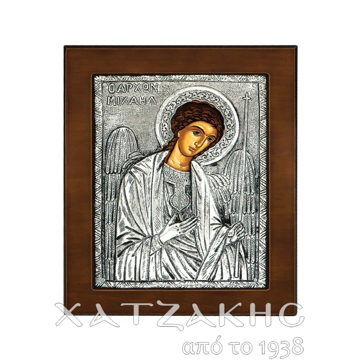ΕΙΚΟΝΑ ΑΣΗΜΙ 925° ΑΡΧΩΝ ΜΙΧΑΗΛ 11,5 Χ 15