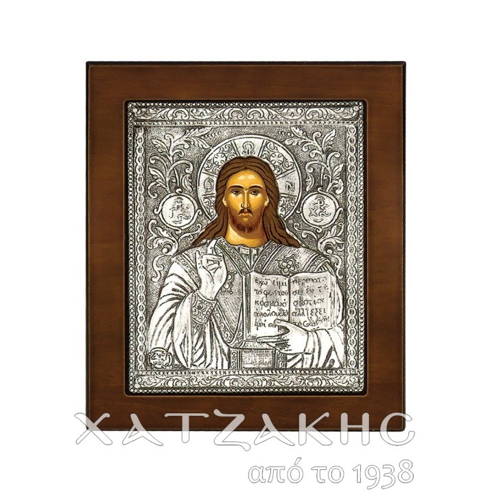 ΕΙΚΟΝΑ ΑΣΗΜΙ 925° ΙΗΣΟΥΣ ΠΑΝΤΟΚΡΑΤΩΡ...