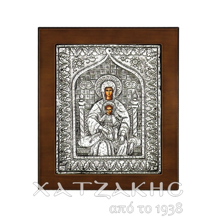 ΕΙΚΟΝΑ ΑΣΗΜΙ 925° ΠΑΝΑΓΙΑ  ΠΛΑΤΥΤΕΡΑ...