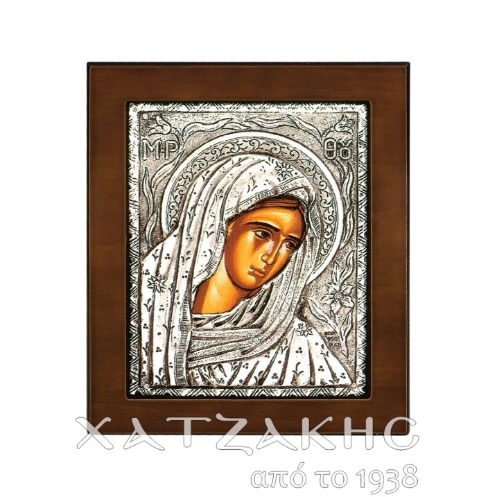 ΕΙΚΟΝΑ ΑΣΗΜΙ 925° ΠΑΝΑΓΙΑ  ΘΛΙΜΕΝΗ 11,5 Χ 15
