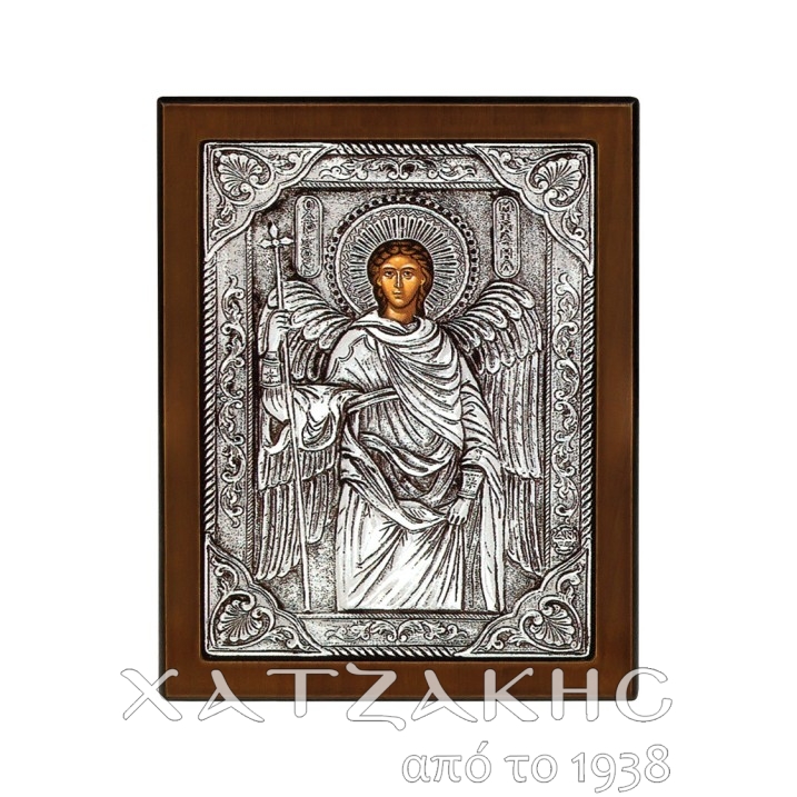 ΕΙΚΟΝΑ ΑΣΗΜΙ 925° ΑΡΧΩΝ ΜΙΧΑΗΛ 17 Χ 23 CM