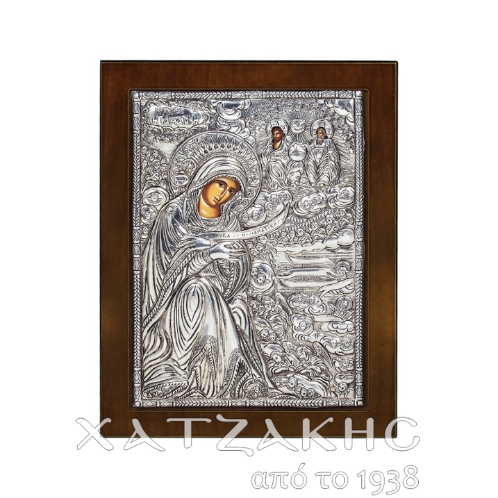 ΕΙΚΟΝΑ ΑΣΗΜΙ 925° ΠΑΝΑΓΙΑ ΙΑΜΑΤΙΚΗ   17 Χ 23 CM