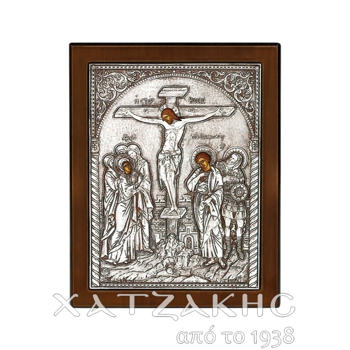 ΕΙΚΟΝΑ ΑΣΗΜΙ 925° ΣΤΑΥΡΩΣΗ    17 Χ 23 CM