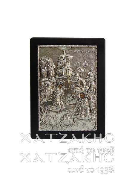 ΕΙΚΟΝΑ ΑΣΗΜΙ 925° ΓΕΝΝΗΣΗ 17 Χ 23 CM