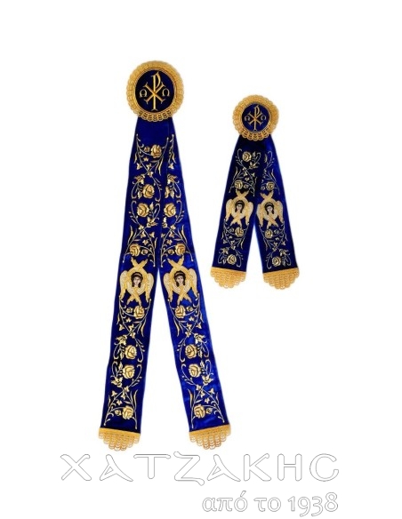 ΚΟΡΔΕΛΑ ΩΡΑΙΑΣ ΠΥΛΗΣ ΒΕΛΟΥΔΟ ΜΠΛΕ ΜΗΚΟΣ  120 CM ΧΡΥΣΟΚΕΝΤΗΤΗ