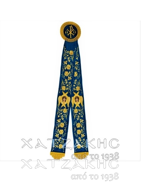 ΚΟΡΔΕΛΑ ΩΡΑΙΑΣ ΠΥΛΗΣ ΒΕΛΟΥΔΟ ΜΠΛΕ ΜΗΚΟΣ  120 CM ΧΡΥΣΟΚΕΝΤΗΤΗ