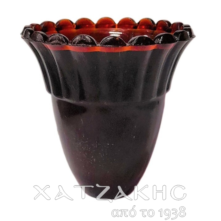 ΚΑΝΔΗΛΟΚΟΥΠΑ ΓΥΑΛΙΝΗ ΚΟΚΚΙΝΗ 10 Χ 9 CM