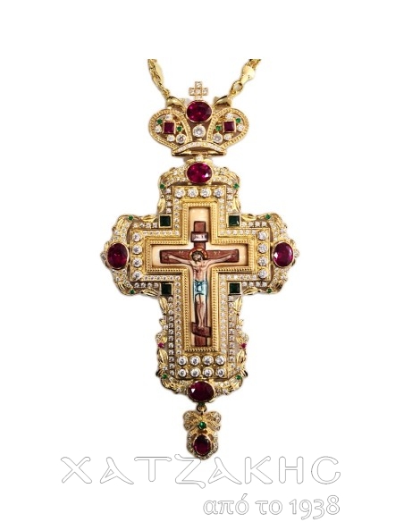 ΣΤΑΥΡΟΣ ΕΠΙΣΤΗΘΙΟΣ ΕΠΙΧΡΥΣΟΣ ΜΕ ΡΩΣΙΚΟ ΣΜΑΛΤΟ