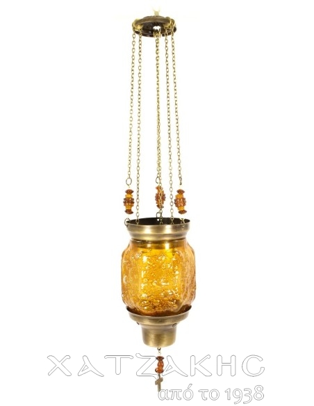 ΚΑΝΔΗΛΙ ΣΥΡΩΜΕΝΟ ΚΡΕΜΑΣΤΟ ΓΥΑΛΙΝΟ ΚΙΤΡΙΝΟ