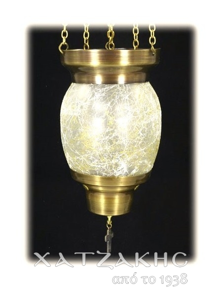 ΚΑΝΔΗΛΙ ΣΥΡΩΜΕΝΟ ΚΡΕΜΑΣΤΟ ΓΥΑΛΙΝΟ