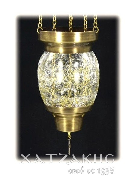 ΚΑΝΔΗΛΙ ΣΥΡΩΜΕΝΟ ΚΡΕΜΑΣΤΟ ΓΥΑΛΙΝΟ