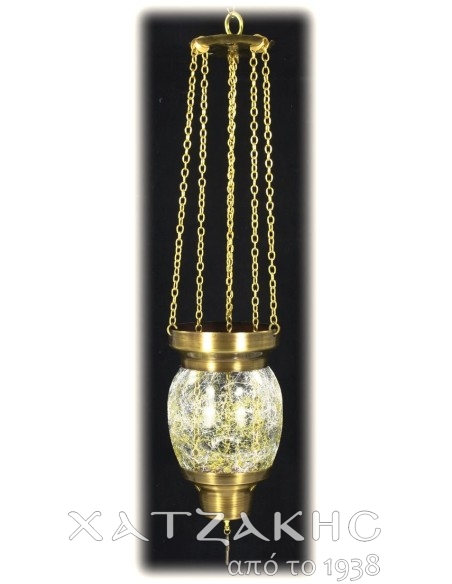 ΚΑΝΔΗΛΙ ΣΥΡΩΜΕΝΟ ΚΡΕΜΑΣΤΟ ΓΥΑΛΙΝΟ