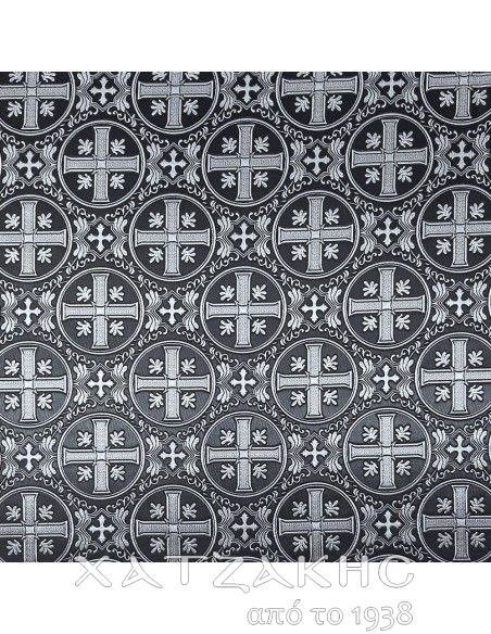 ΙΕΡΑΤΙΚΟ ΥΦΑΣΜΑ ΣΤΟΦΑ 180CM ΦΑΡΔΟΣ ΜΑΥΡΟ-ΑΣΗΜΙ