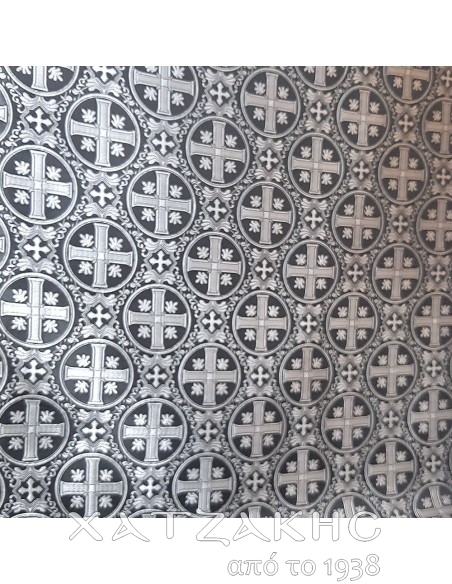 ΙΕΡΑΤΙΚΟ ΥΦΑΣΜΑ ΣΤΟΦΑ 180CM ΦΑΡΔΟΣ ΜΑΥΡΟ-ΑΣΗΜΙ