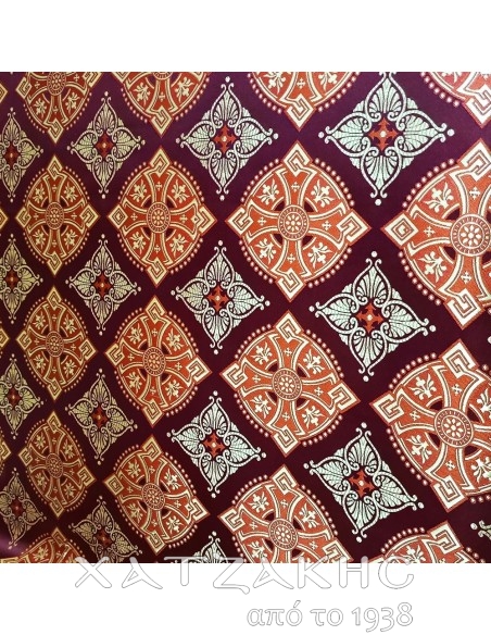 ΙΕΡΑΤΙΚΟ ΥΦΑΣΜΑ ΣΤΟΦΑ 180CM ΦΑΡΔΟΣ ΚΟΚΚΙΝΟ-ΧΡΥΣΟ