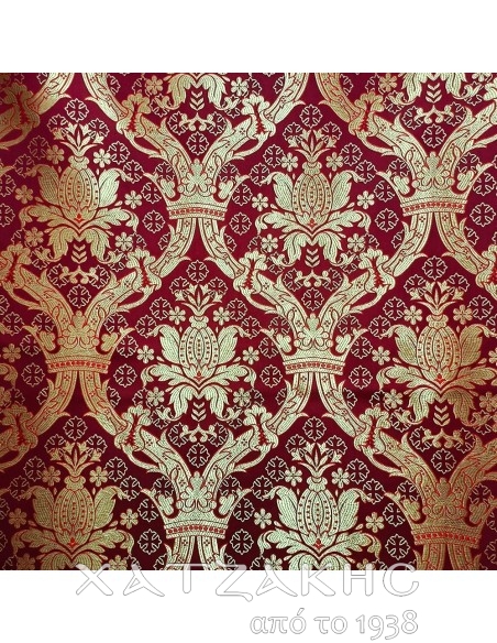 ΙΕΡΑΤΙΚΟ ΥΦΑΣΜΑ ΣΤΟΦΑ 180CM ΦΑΡΔΟΣ ΚΟΚΚΙΝΟ-ΧΡΥΣΟ