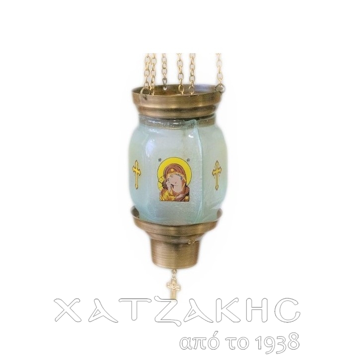 ΚΑΝΔΗΛΙ ΣΥΡΩΜΕΝΟ ΚΡΕΜΑΣΤΟ ΓΥΑΛΙΝΟ ΛΕΥΚΟ