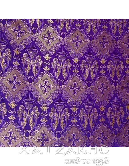 ΙΕΡΑΤΙΚΟ ΥΦΑΣΜΑ ΣΤΟΦΑ 180CM ΦΑΡΔΟΣ ΧΡΥΣΟ-ΜΩΒ