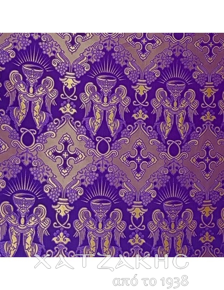 ΙΕΡΑΤΙΚΟ ΥΦΑΣΜΑ ΣΤΟΦΑ 180CM ΦΑΡΔΟΣ ΧΡΥΣΟ-ΜΩΒ