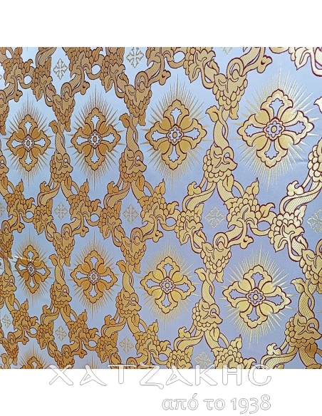 ΙΕΡΑΤΙΚΟ ΥΦΑΣΜΑ ΣΤΟΦΑ 180CM ΦΑΡΔΟΣ ΛΕΥΚΟ-ΧΡΥΣΟ