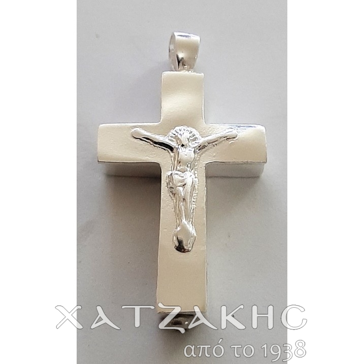 ΣΤΑΥΡΟΣ   ΑΣΗΜΕΝΙΟΣ 925°  4,5 Χ 2,5 CM