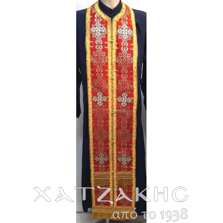 ΕΠΙΤΡΑΧΗΛΙΟ ΣΤΟΦΑ ΧΡΥΣΟ-ΚΟΚΚΙΝΟ