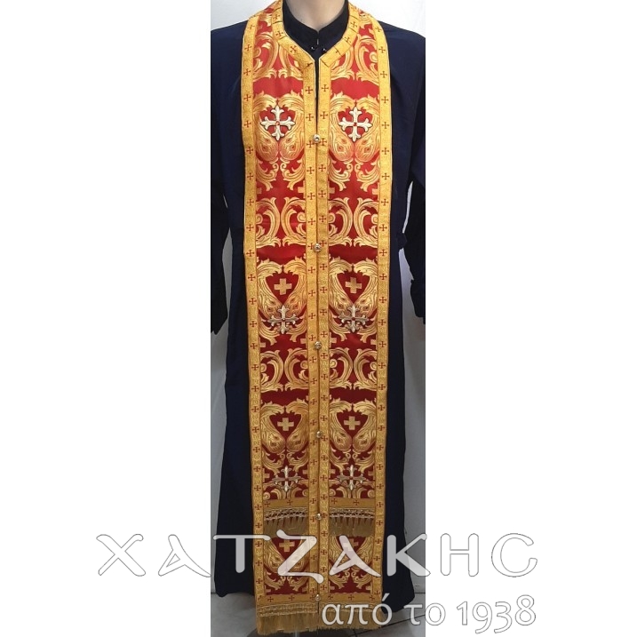 ΕΠΙΤΡΑΧΗΛΙΟ ΣΤΟΦΑ ΧΡΥΣΟ-ΚΟΚΚΙΝΟ