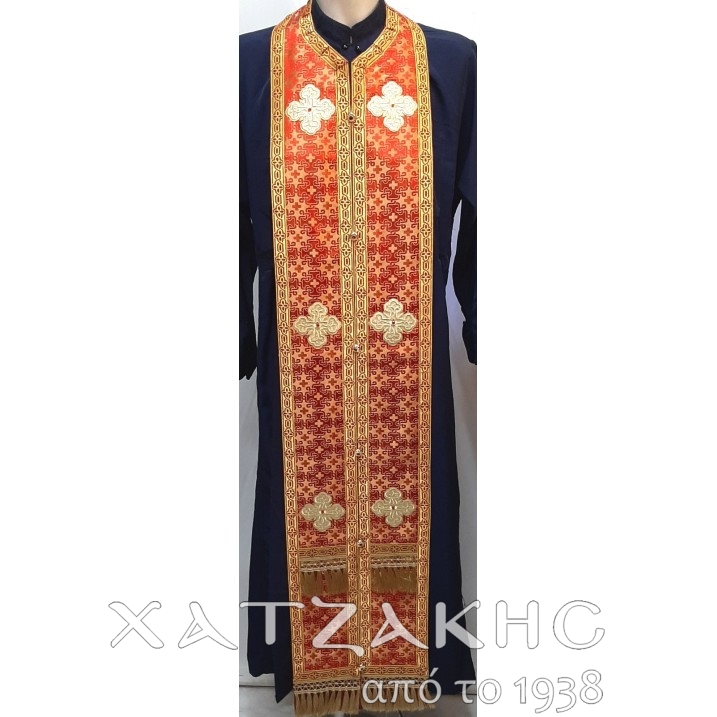 ΕΠΙΤΡΑΧΗΛΙΟ ΣΤΟΦΑ ΧΡΥΣΟ-ΚΟΚΚΙΝΟ