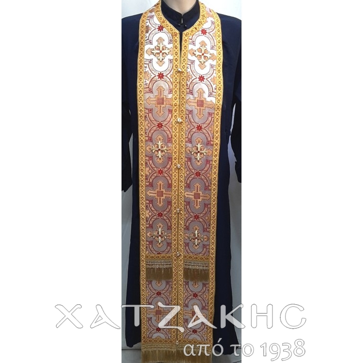 ΕΠΙΤΡΑΧΗΛΙΟ ΣΤΟΦΑ ΛΕΥΚΟ-ΧΡΥΣΟ-ΚΟΚΚΙΝΟ