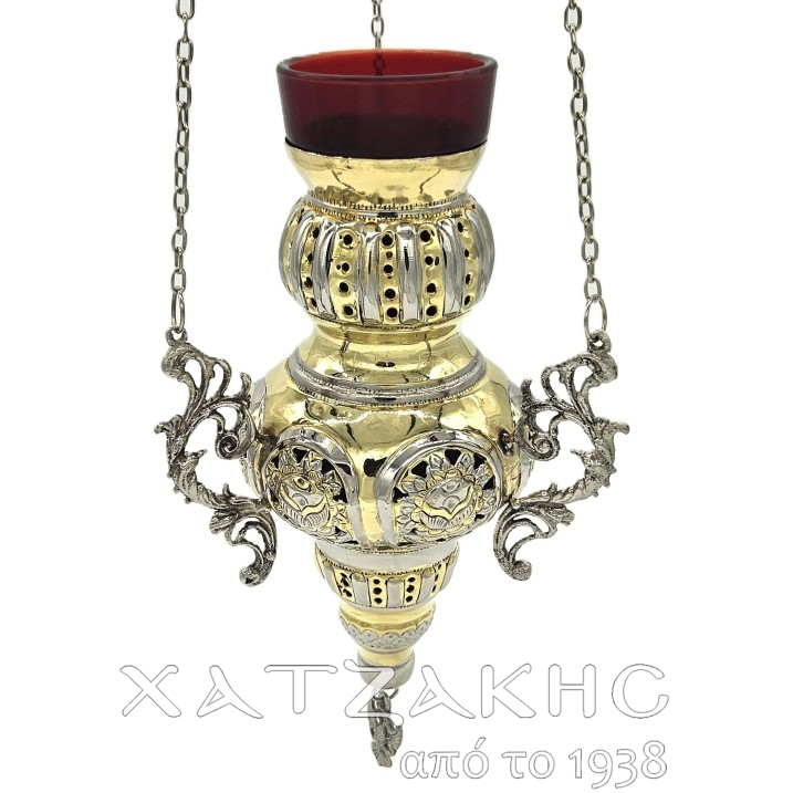 ΚΑΝΔΗΛΙ ΚΡΕΜΑΣΤΟ ΔΙΧΡΩΜΟ ΜΠΡΟΥΤΖΙΝΟ