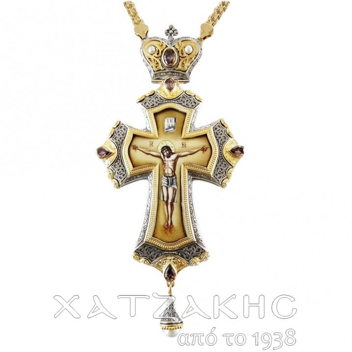 ΣΤΑΥΡΟΣ ΕΠΙΣΤΗΘΙΟΣ ΑΣΗΜΕΝΙΟΣ 925° ΜΕ...