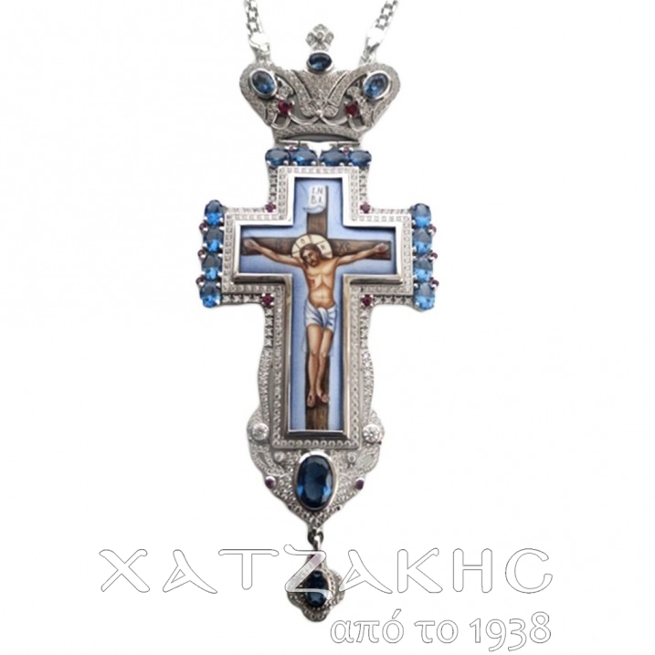 ΣΤΑΥΡΟΣ ΕΠΙΣΤΗΘΙΟΣ ΑΣΗΜΕΝΙΟΣ 925° ΜΕ...