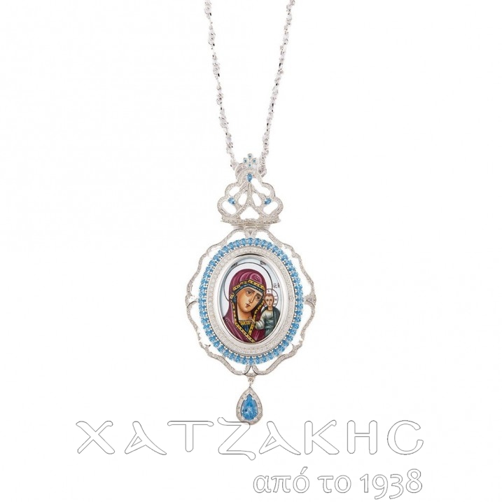 ΕΓΚΟΛΠΙΟ ΑΣΗΜΕΝΙΟ 925° ΜΕ ΡΩΣΙΚΟ ΣΜΑΛΤΟ