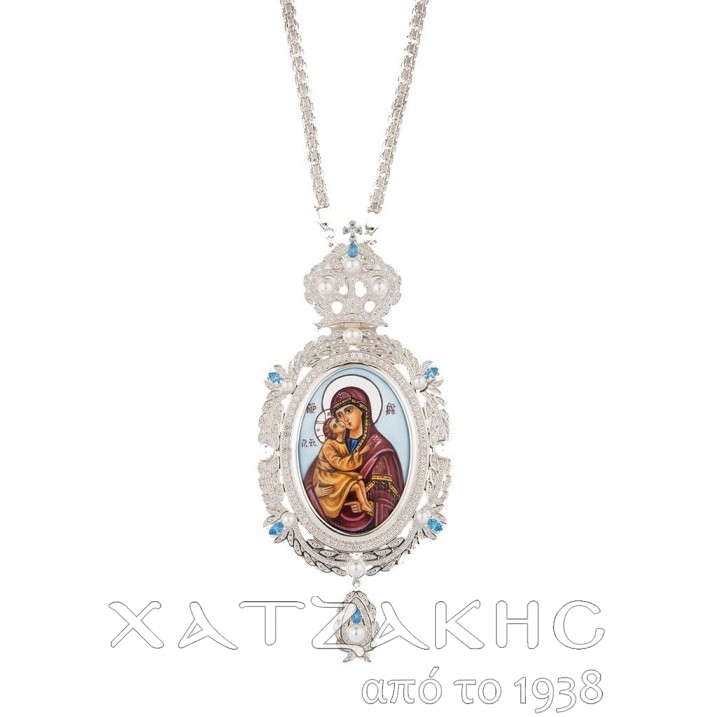 ΕΓΚΟΛΠΙΟ ΑΣΗΜΕΝΙΟ 925° ΜΕ ΡΩΣΙΚΟ ΣΜΑΛΤΟ