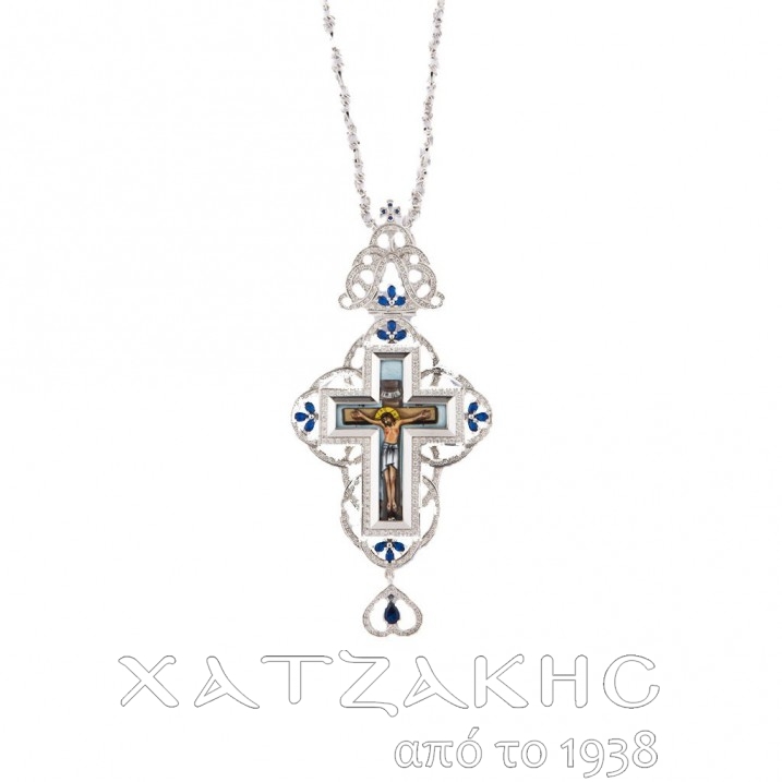 ΣΤΑΥΡΟΣ ΕΠΙΣΤΗΘΙΟΣ ΑΣΗΜΕΝΙΟΣ 925  ΜΕ...