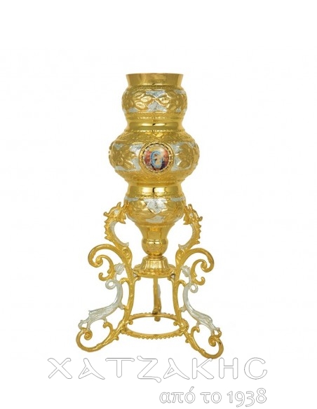 ΚΑΝΔΗΛΙ ΑΓΙΑΣ ΤΡΑΠΕΖΗΣ ΔΙΧΡΩΜΟ ΕΙΚΟΝΕΣ ΠΟΡΣΕΛΑΝΗ