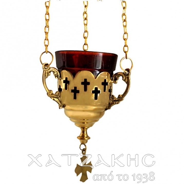 ΚΑΝΔΗΛΙ ΚΡΕΜΑΣΤΟ ΜΠΡΟΥΤΖΙΝΟ ΣΤΑΥΡΟΙ